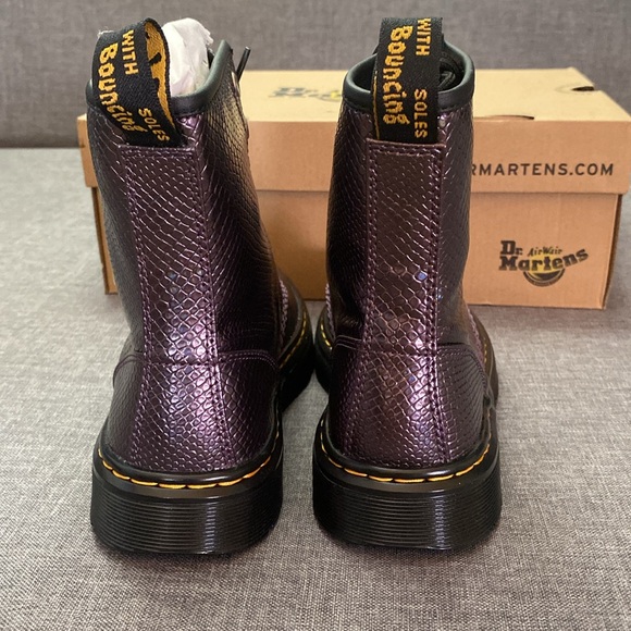 Dr Martens Reptile Embossed Boots - Picture 3 of 4